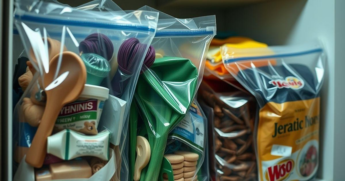 Sacos plásticos transparentes são a solução ideal para organização e armazenamento eficientes